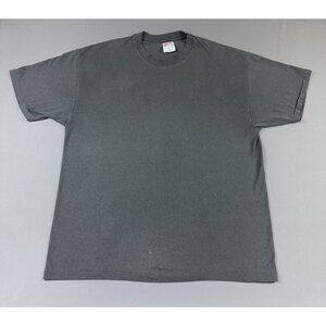 Rare Vintage 90s Hanes Blank Black Tee Heavyweight Single Stitch Sun Fade Hype